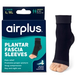 Airplus Plantar Fascia Sleeve Provides Heel and Arch Support, For Men and Women, Large-Extra Large