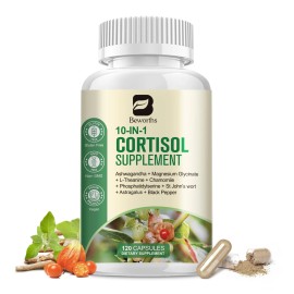 Beworths Cortisol Supplements for Women Men, High Cortisol Reducer Health, Detox Cortisol