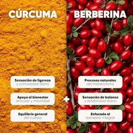 Berberina + Cúrcuma 180 Cápsulas Veganas Apoyo Cardiovascular homodeus