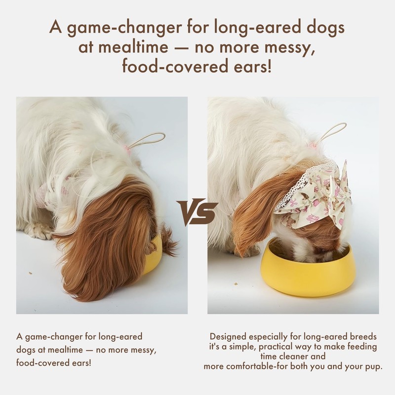Soft Cotton Dog Headband for Cocker Spaniel, Cavalier, Springer -