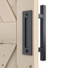SMARTSTANDARD Heavy Duty 12" Pull and Flush Barn Door Handle