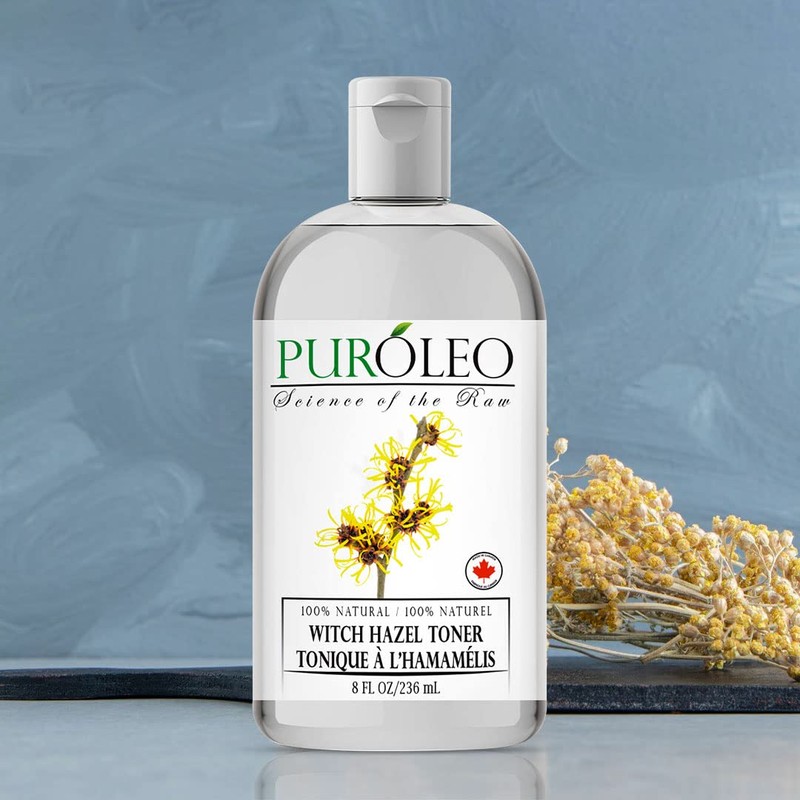 PUROLEO Witch Hazel Toner 8 Fl Oz/120 ML (Packed in