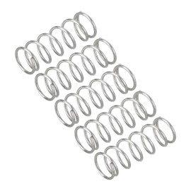 QUARKZMAN Pack of 5 Compression Springs, 0.7 x 7 x 20 mm, Compression Springs, Spring Springs, Coil Springs, Steel Springs, 304 Stainless Steel, Silver