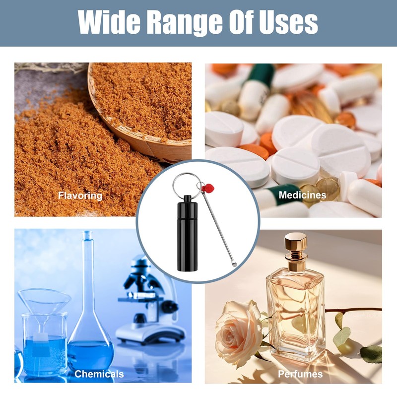 Premium Pill Bottle with Spoon, Multifunctional Deluxe Dispenser for Medication,
