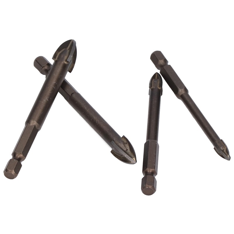 5Pcs Cross Tile Drill Bit Carbide Hex Shank Drills Bits