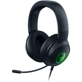 Razer Kraken V3 X USB - Wired USB Gaming Headset (ultra-lightweight at 285g, TriForce 40 mm drivers, HyperClear Cardioid Microphone, 7.1 surround sound, Chroma RGB) Black