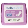 Natracare Natural Feminine Night Time Maxi Pads, Extra Long, 10