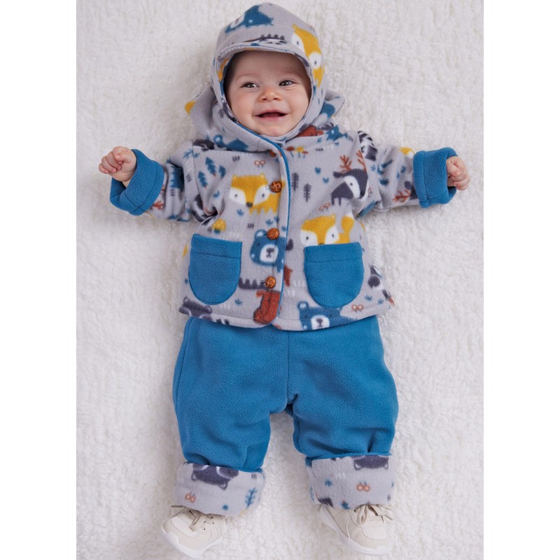 BUTTERICK B6969A Infants' Jacket, Overalls, Pants, Hats and Mittens A