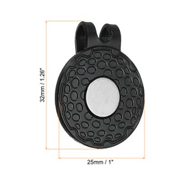 PATIKIL Golf Hat Clip 4pcs Metal Cap Clamp with Magnetic Removable Ball Marker Holder for Golfer Women Men Black