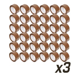 American Terminal 108 Brown Packing Tape 2" x 110 Yards Strong Heavy Duty Sealing Adhesive Tapes for Moving Packaging Shipping Office and Storage (108 Rolls)