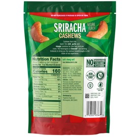 Emerald Nuts, Sriracha Cashews, 5 Oz (Pack of 4)
