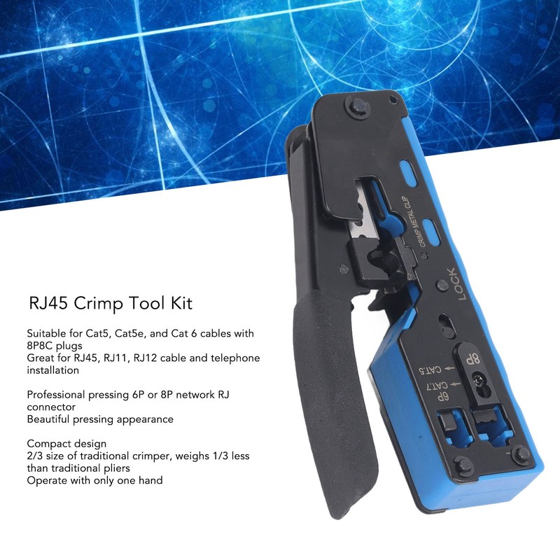 RJ45 Crimp Tool Kit Pass Through All in One Ethernet