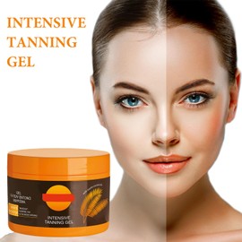 ExcellaElite Intensive Tanning Gel 2 Pieces Tanning Gel Carotene Tanning Gel Sunbed Tanning Accelerator Tanning Cream Tanning Gel for Sunbeds and Outdoor Sunbathing Intensive Tanning Luxury Gel