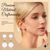 QICSETLAR Constellation-Inspired Freshwater Pearl Earrings - Star-Orbiting Design 24k gold-plated