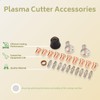 Plasma Cutter Tip Electrode Set,24Pcs IPT40 Tip Electrode Kit for