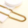 18K Gold PVD Plated Cuban Link Chain Neckalce for Women