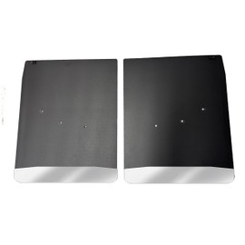 No Drill, Specific Design Rear Mud Flaps for The 20-25 GMC 3500 Dually Pickup with Stainless Steel Weights Pre-Installed; 20" W x 24" H