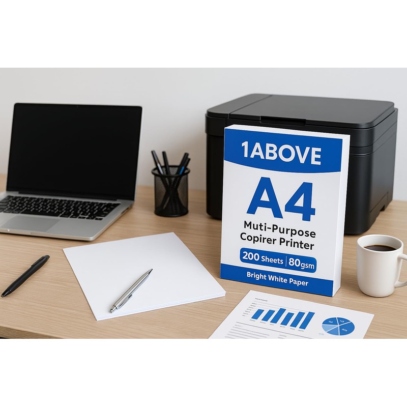 1ABOVE A4 Multi-Purpose Copier and Printer Paper - 200 Sheets,