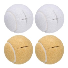 uxcell 4 Pcs Precut Walkers Tennis Balls, Universal Precut Glide Balls Walkers Accessories Glides for Furniture Legs and Floor Protection, White/Grey