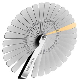 Bessy shop Feeler Gauge Set,Stainless Steel Feeler Gauge with 32PCS,Dual Marked Metric and Imperial Gap Measuring Tool for Measuring Gap Width or thickness
