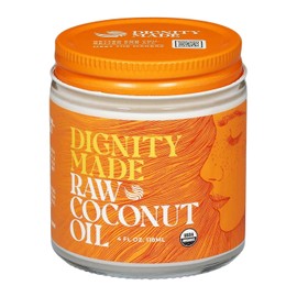 Raw Organic Coconut Oil for Skin, Hair & Cooking - Unrefined, Centrifuge-Extracted, Fair Trade Verified, Non-GMO, Virgin Coconut Oil - Beauty & Health Essentials (4 fl oz, Pack of 1)