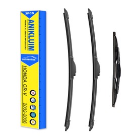 ANIKLUIM® Windshield Wipers for 2006 2005 2004 2003 2002 Honda CR-V,21 Inch+20 Inch+10 Inch Front and Rear Wiper Blades,Easy to Install (Pack of 3)