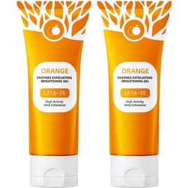 2PC Natural Orange Exfoliating Gel, Gel Exfoliante, Moisturizing Smoothing Tighten Pores Exfoliating Peeling Gel, 100g