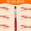 2pcs French Brush for Nails, French Tip Brush with Wooden