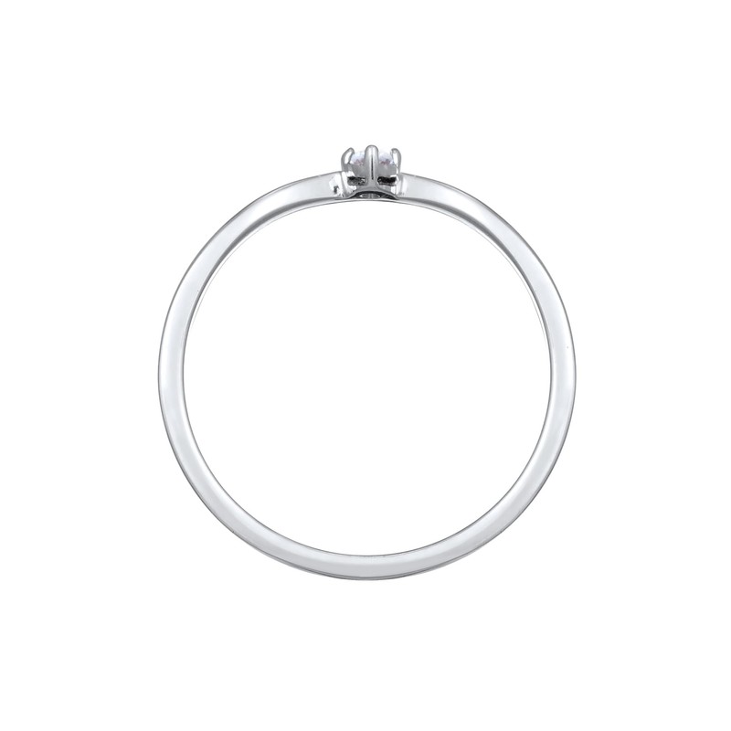 Elli Women's Ring Stacked V Shape with Diamond (0.035 ct.)