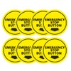 4 Inch Emergency Stop Button Notice Sign for Manufacturing,Warehouse,Machine,Equipments