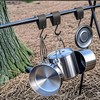 SHYSBV S Hooks with Leather Loop, Black Metal Hooks for