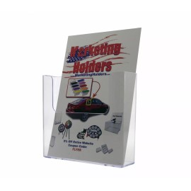 Marketing Holders 7.5" Bi Fold Booklet Holder Wall Mount Brochure Display Counter Top Stand