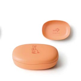 Nakajima Mogugu Plate with Lid, Rabbit Size: Approx. W 6.2 inches (15.8 cm), D4.4 inches (11.3 cm), H5.3 inches (24-463543 cm)