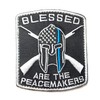 Thin Blue Line Blessed are The Peacemakers Patch Hook &