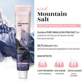 Pink Mountain Tooth Paste with Himalayan Pink Salt 100g - 2 Pack - Natural Oral Care with 96.2% Natural Ingredients - Toothpaste for Daily - Natural Ingredients - Mild Mint Flavor