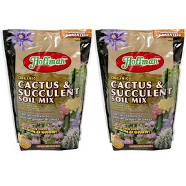 Hoffman Hoffman Organic Cactus and Succulent Soil Mix to Provide Proper Drainage and Improve Growth in Cacti, 4qts, 2 Pack