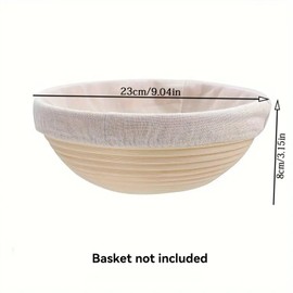 4 Pack 10 Inch Oval Banneton Liners Reusable Cotton and Linen Bread Proofing Basket Cloths