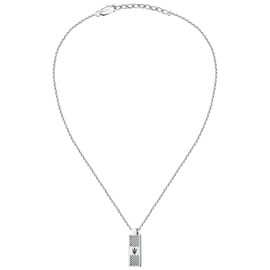 Maserati Iconic Collection JM423AVD20 Men's Black PVD Coated Steel Necklace, Alloy Steel