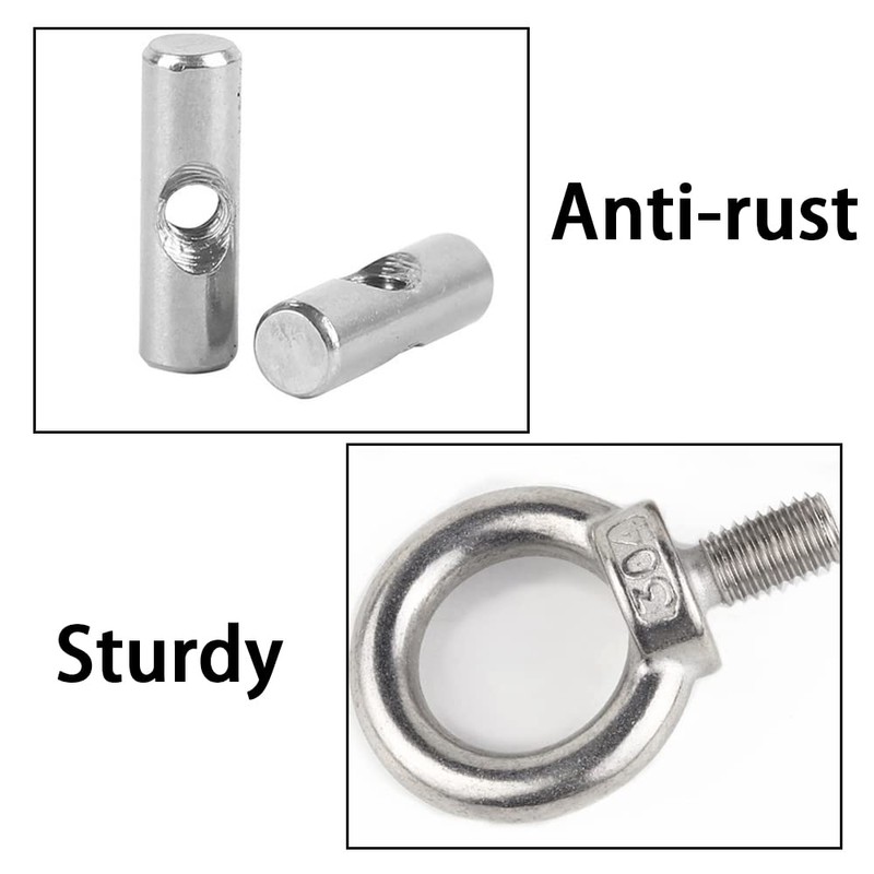 NA 4 Pcs Multi Function Awning Rail Stoppers Stainless Steel