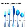 Blue Wave Cutlery Set 20 Pieces Stainless Steel Flatware Set