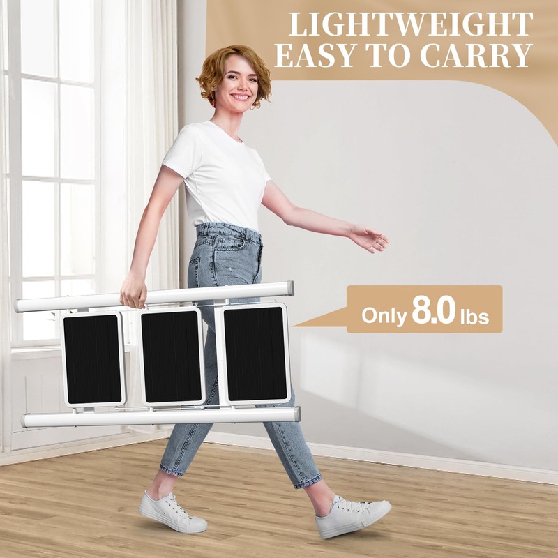 HBTower 3 Step Ladder Folding Step Stool, 330 Lbs Capacity