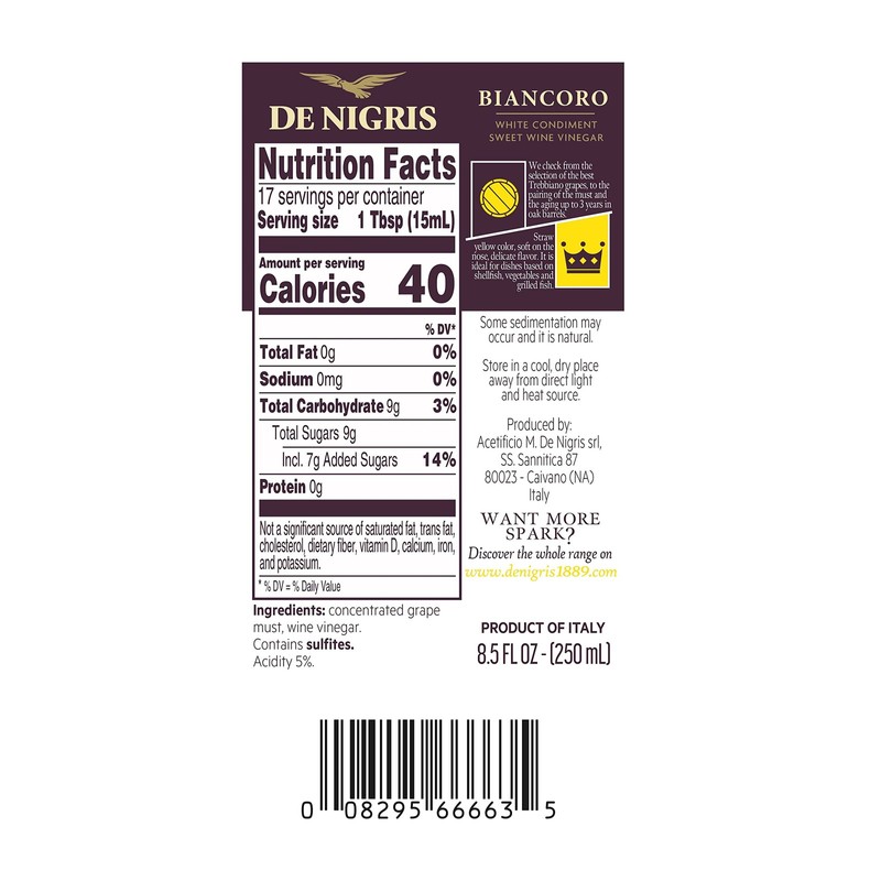 De Nigris Excellence Line - Biancoro Sweet White Wine Vinega