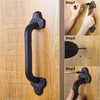 WEBI Rustic Gate Handle:9 Inch Cast Iron Sliding Barn Door