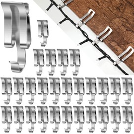 Zonon 200 Pcs Christmas Light Clips Metal Gutter Hooks for Outdoor Xmas Hangers for Shingles Roof Seasonal Lighting Gutter Clips Hanging Festival Xmas Outside Decoration