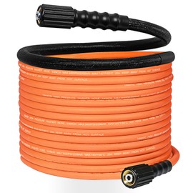 YAMATIC Upgraded Flexible Pressure Washer Hose 50 FT 3400 PSI, 1/4" Wear & Kink Resistant Power Washer Hose with Heat Protect Sleeve, Durable Replacement Hose for Uberflex Flexzilla Ryobi