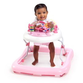 Bright Starts JuneBerry Walk-A-Bout Baby Walker and Entertainer, with Easy Fold Frame for Storage, Ages 6 Months +