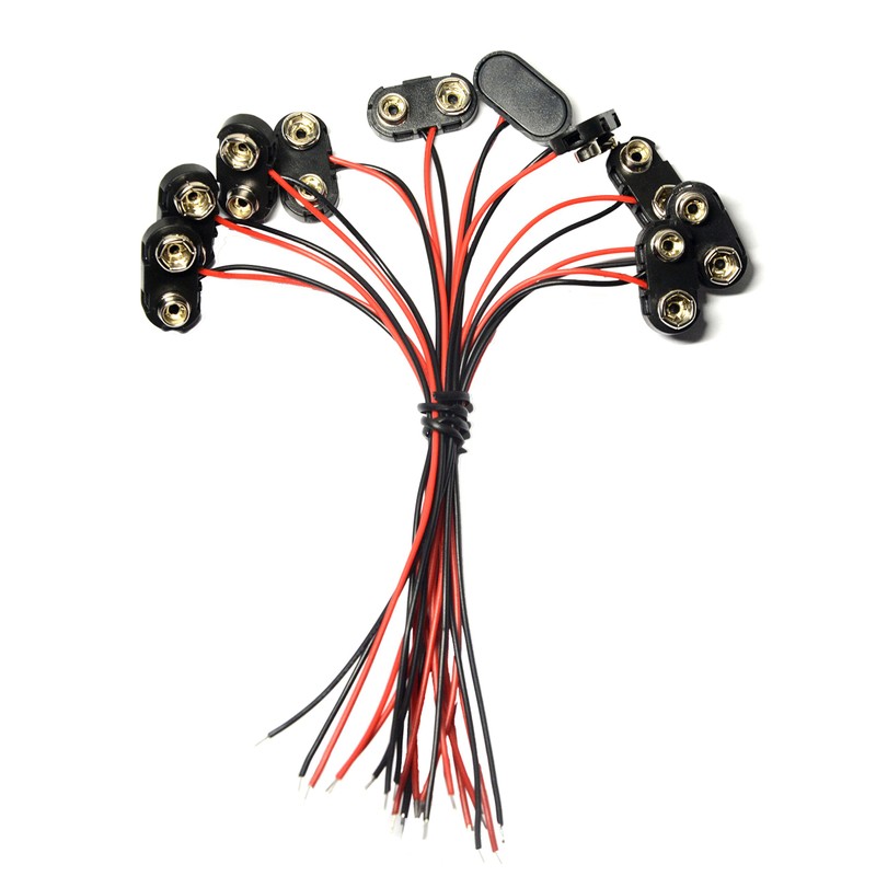 LampVPath 10 Pcs I TYPE 9 Volt Battery Clip And