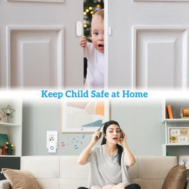 GREENCYCLE Door Chime,Ring Doorbell Chime Inside House,Door Chimes When Door Opens,Door Ringer with 600ft Range,Nightlight Function,For Shopping Centers, Homes and Offices,3PK