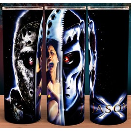 Unbranded Glow in the Dark Jason X Friday the 13th Horror Cup Mug Tumbler 20oz