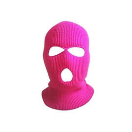 Mrlahat 3 Hole Ski Mask Face Neck Gaiter Beanie Balaclava Outdoor Sport Warm Full Face OSFM (Neon Pink)
